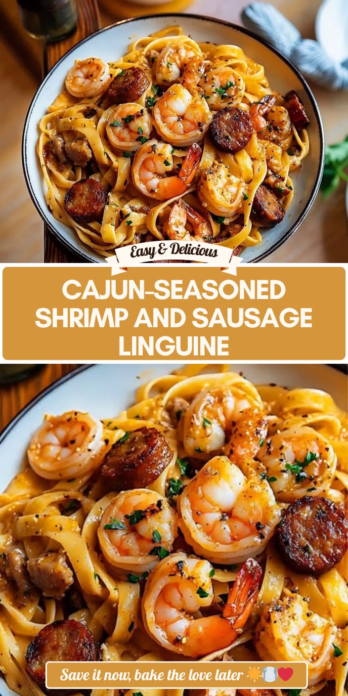 Irresistibly Spicy & Creamy Cajun Shrimp and Sausage Pasta